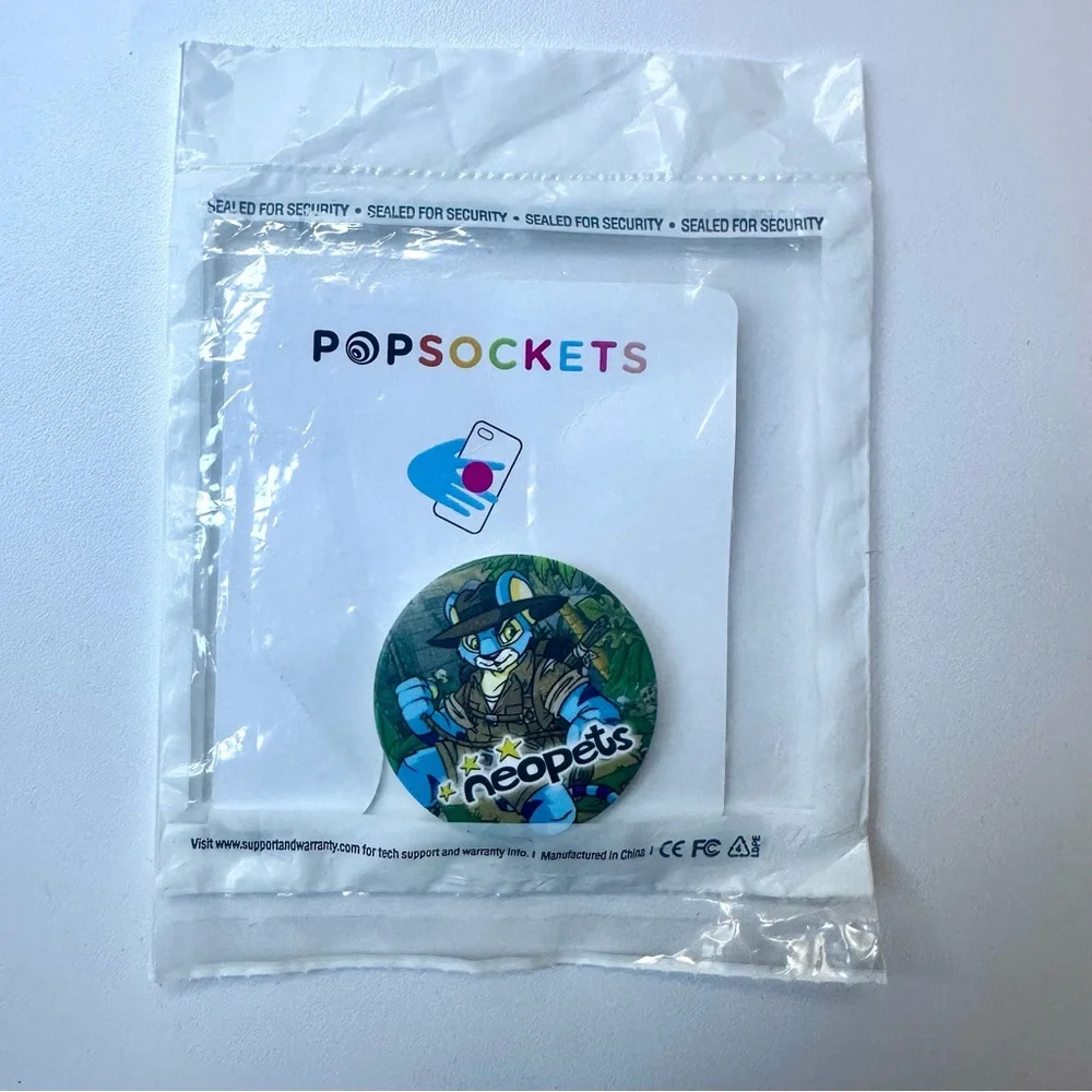RARE - NWT Official Neopets Jake the Explorer Kougra PopSocket